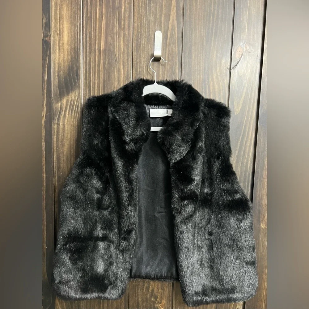 Worthington Faux Fur Mink Dark Brown Womens Vast Size L/G‎
